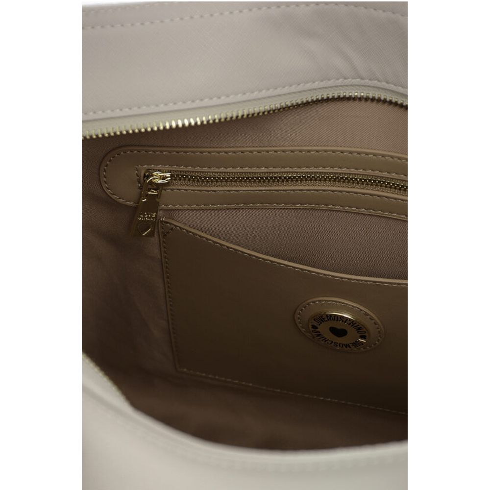 Moschino LOVE Saffiano Faux Leather Tote Bag - Image 5