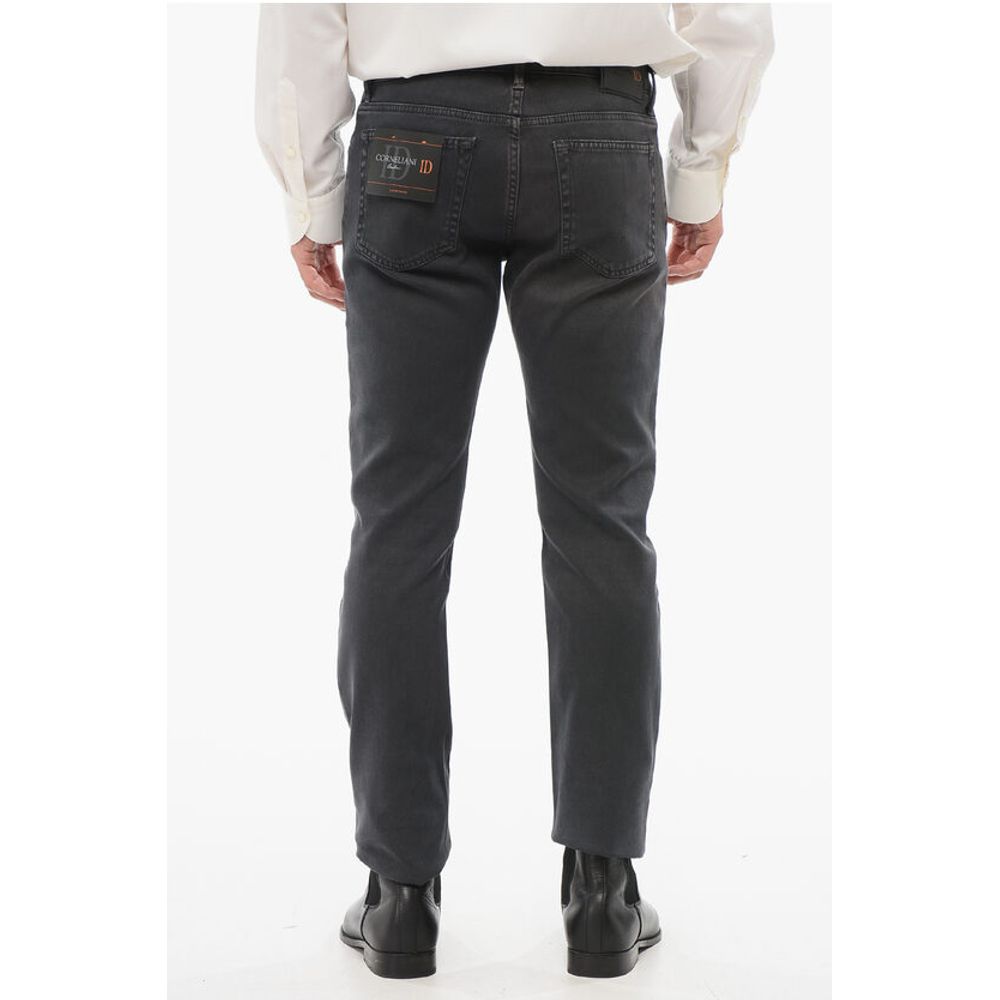 Corneliani ID Stone Washed Slim Fit Denims 14cm - Image 2