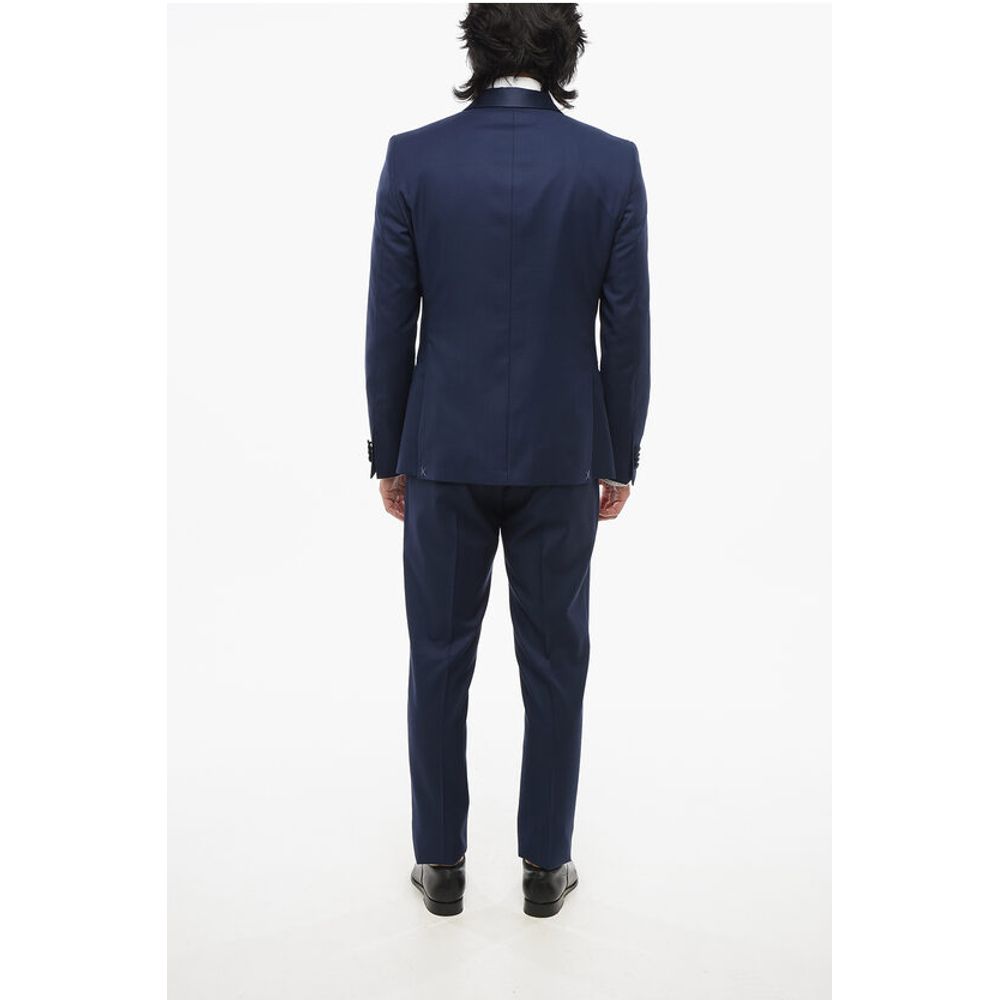Corneliani CC COLLECTION 3-Piece RESET Suit with Satin Shawl Lapel - Image 4