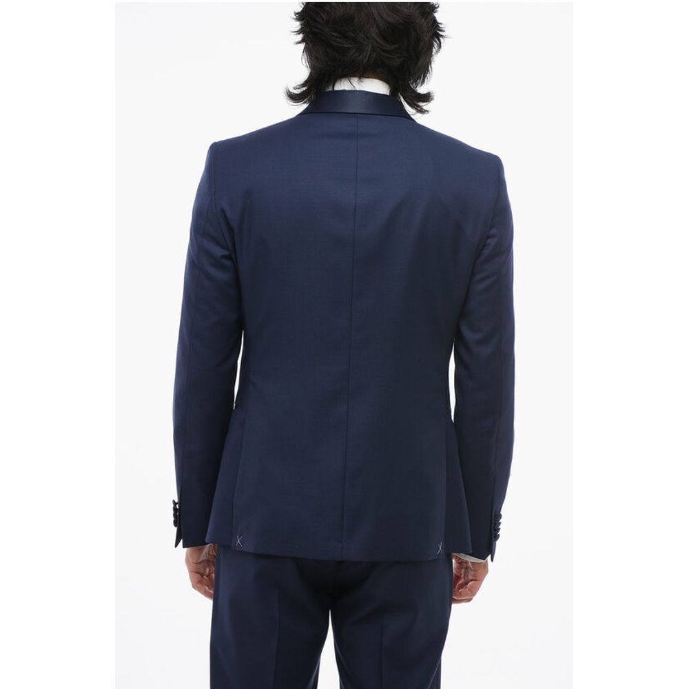 Corneliani CC COLLECTION 3-Piece RESET Suit with Satin Shawl Lapel - Image 5