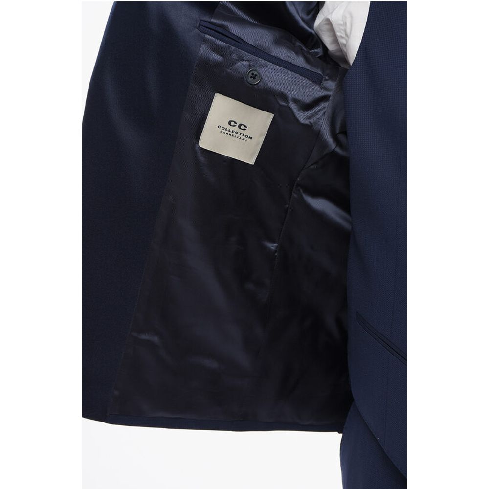Corneliani CC COLLECTION 3-Piece RESET Suit with Satin Shawl Lapel - Image 6