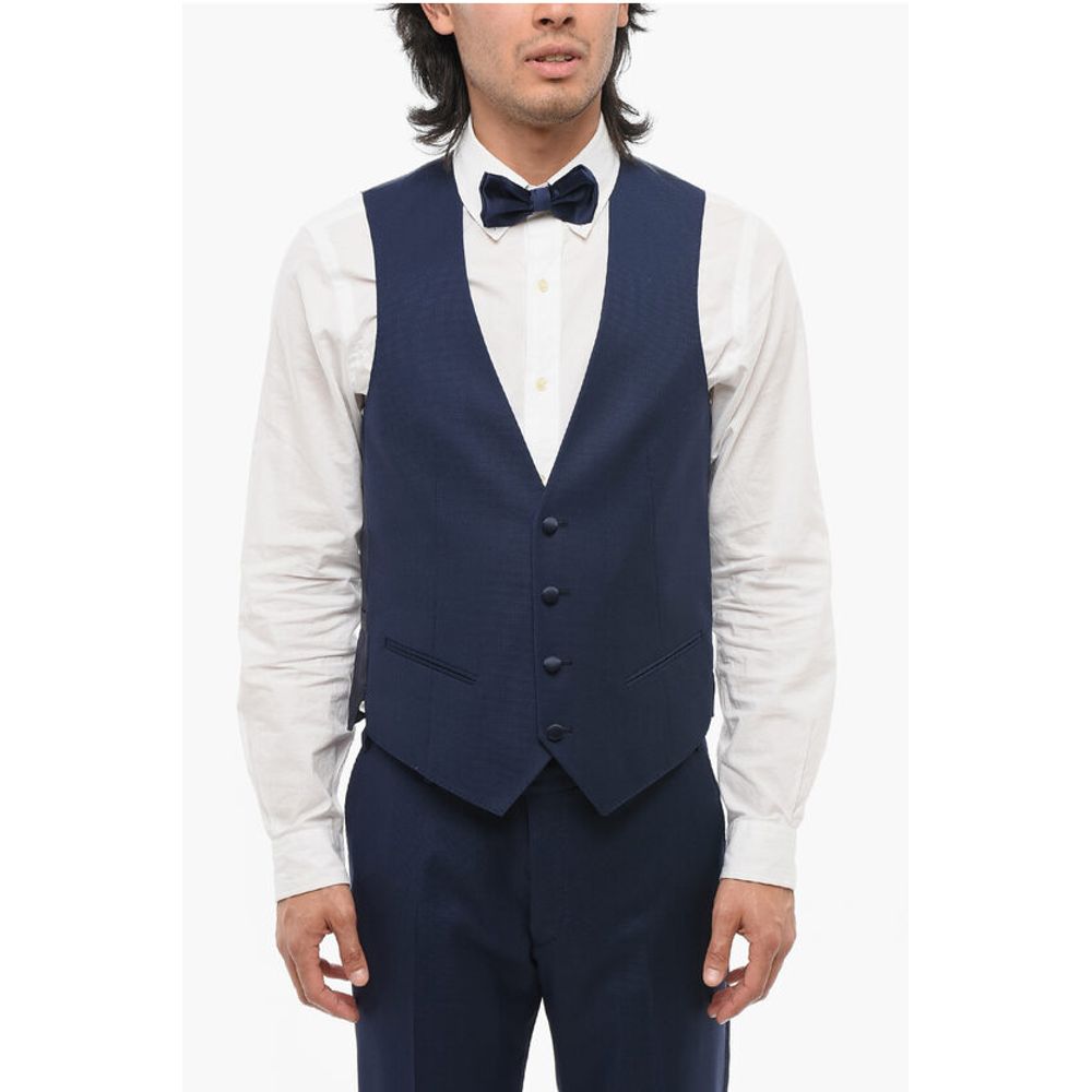 Corneliani CC COLLECTION 3-Piece RESET Suit with Satin Shawl Lapel - Image 7