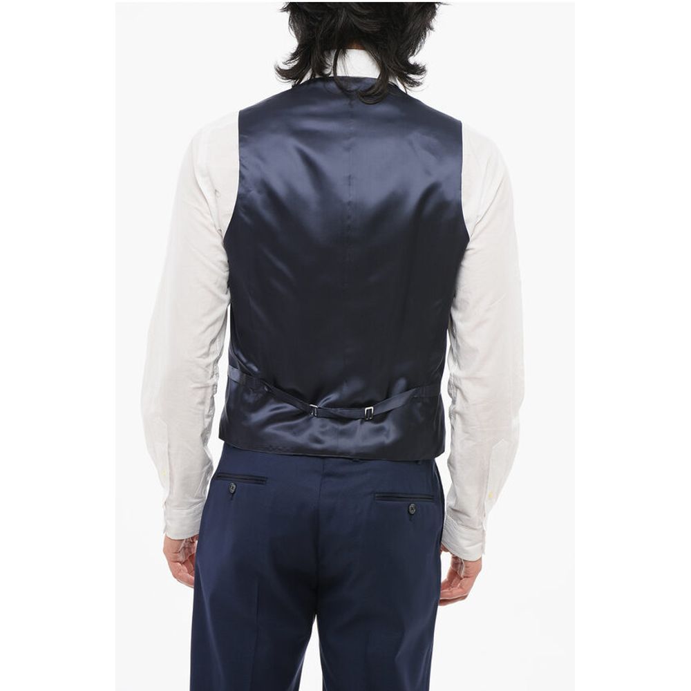 Corneliani CC COLLECTION 3-Piece RESET Suit with Satin Shawl Lapel - Image 8