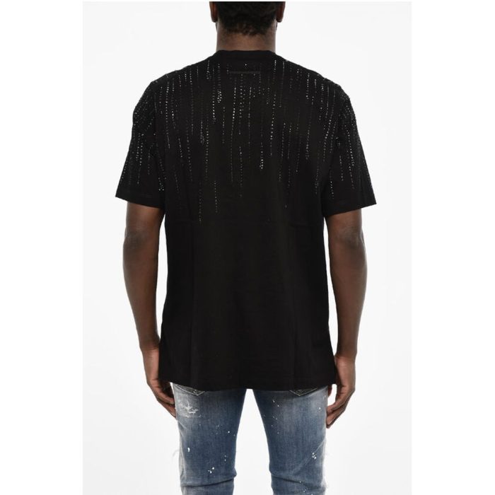 Dsquared² Rhinestone Cotton Crew-neck T-shirt - Image 2
