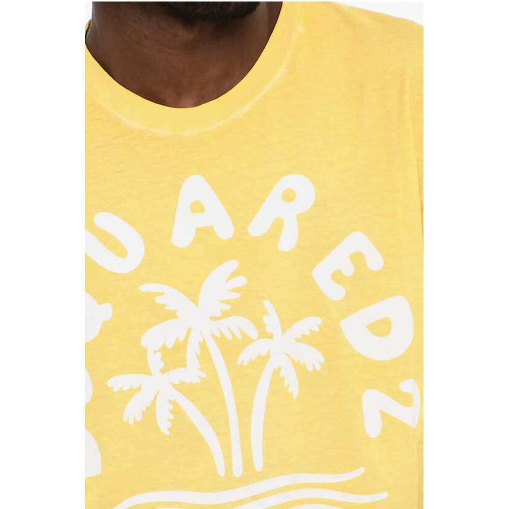 Dsquared² Cotton Crew-neck T-shirt with Print - Image 3