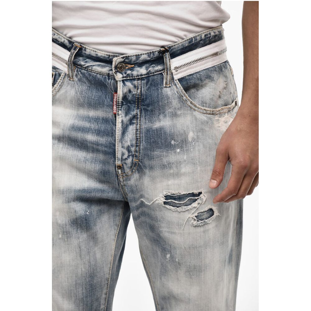 Dsquared² Baggy Fit Regular Waist Distressed Jeans - Image 3