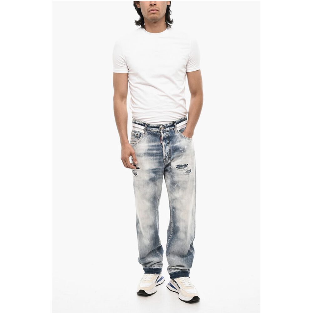 Dsquared² Baggy Fit Regular Waist Distressed Jeans - Image 4