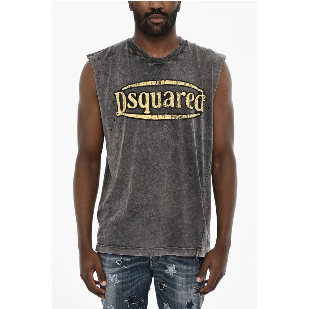 Dsquared² Vintage Effect Tank Top with Studs