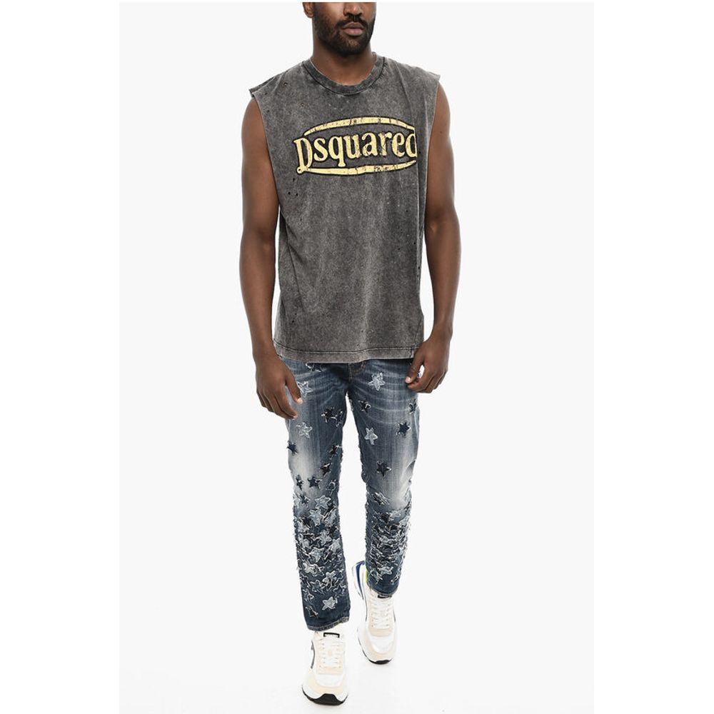 Dsquared² Vintage Effect Tank Top with Studs - Image 4