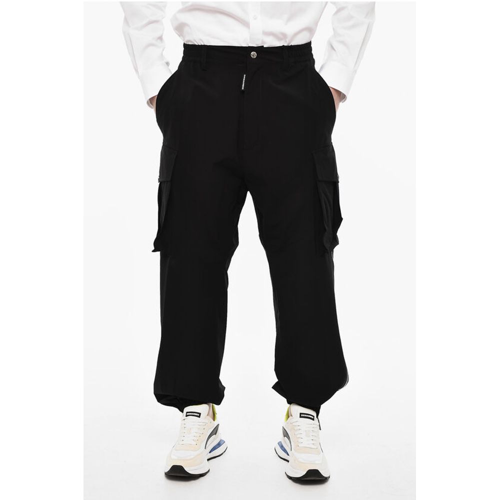 Dsquared² High Waisted Cargo Pants With Zip Details