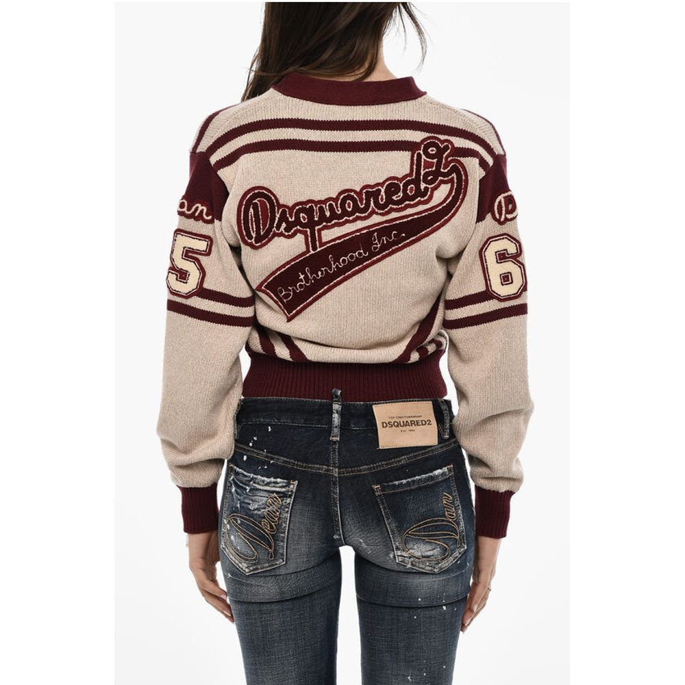 Dsquared² V-Neck Sweater with Contrasting Trims - Image 2