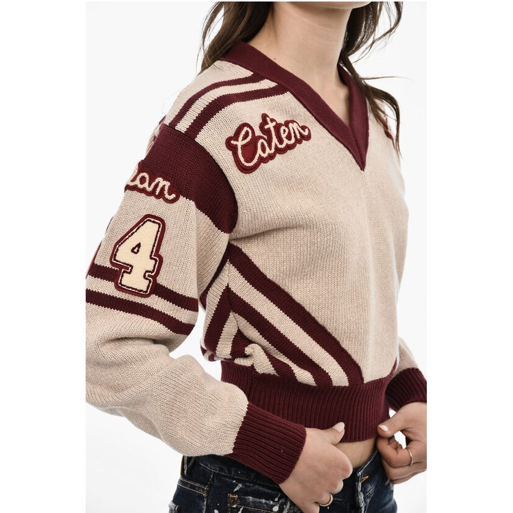 Dsquared² V-Neck Sweater with Contrasting Trims - Image 3