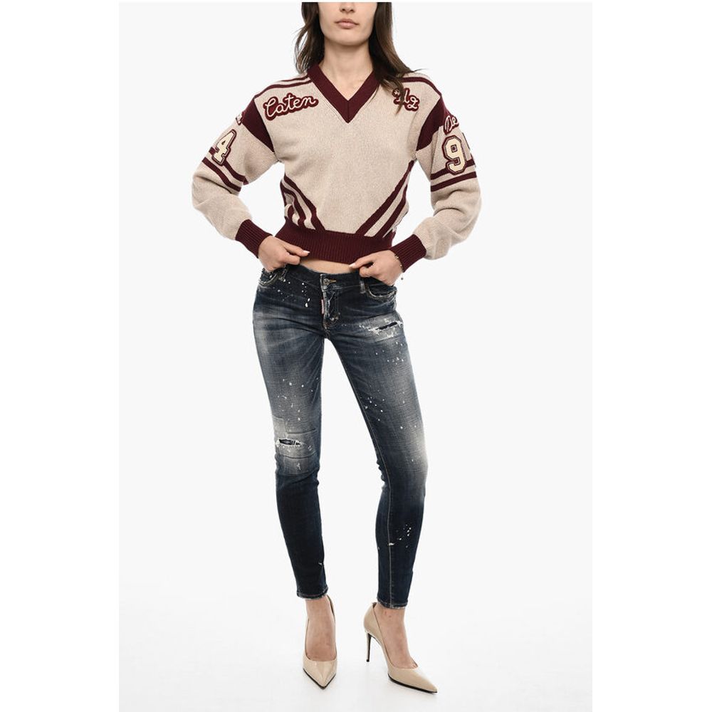 Dsquared² V-Neck Sweater with Contrasting Trims - Image 4