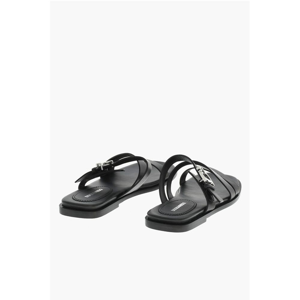 Dsquared² Leather Sandals With Logoed Buckle - Image 2
