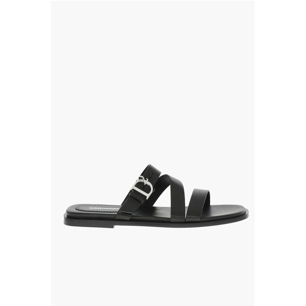 Dsquared² Leather Sandals With Logoed Buckle - Image 3