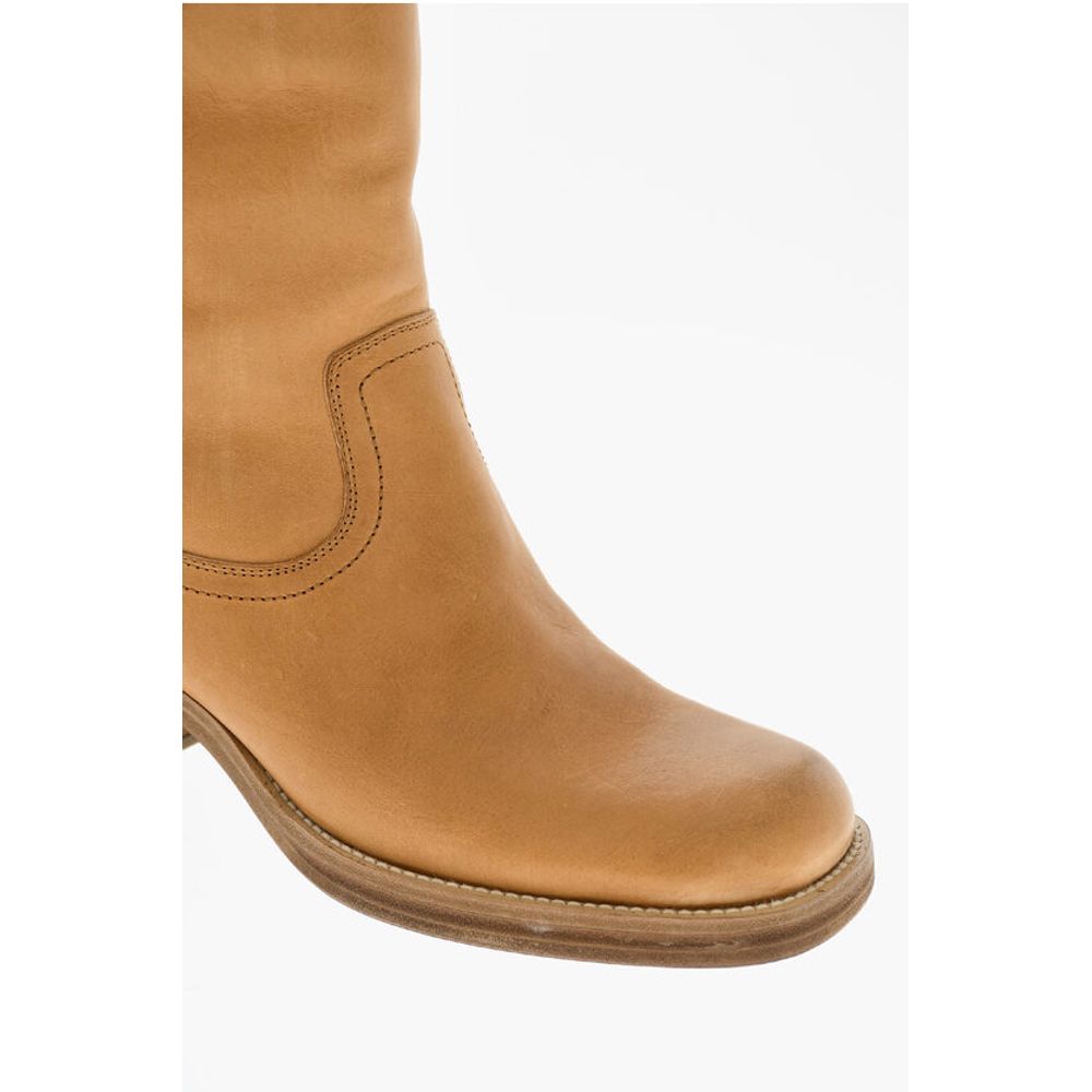 Dsquared² Hammered Leather Biker Boots Heel 5 cm - Image 4