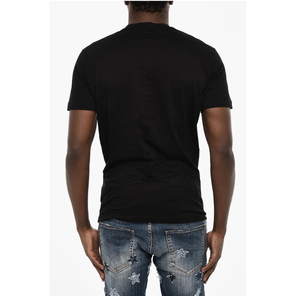 Dsquared² Cotton Crew-neck T-shirt with Frontal Embroidery - Image 2