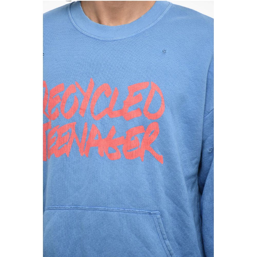 Dsquared² Vintage Effect Crew-neck Sweatshirt with Patch Pocket - Image 3