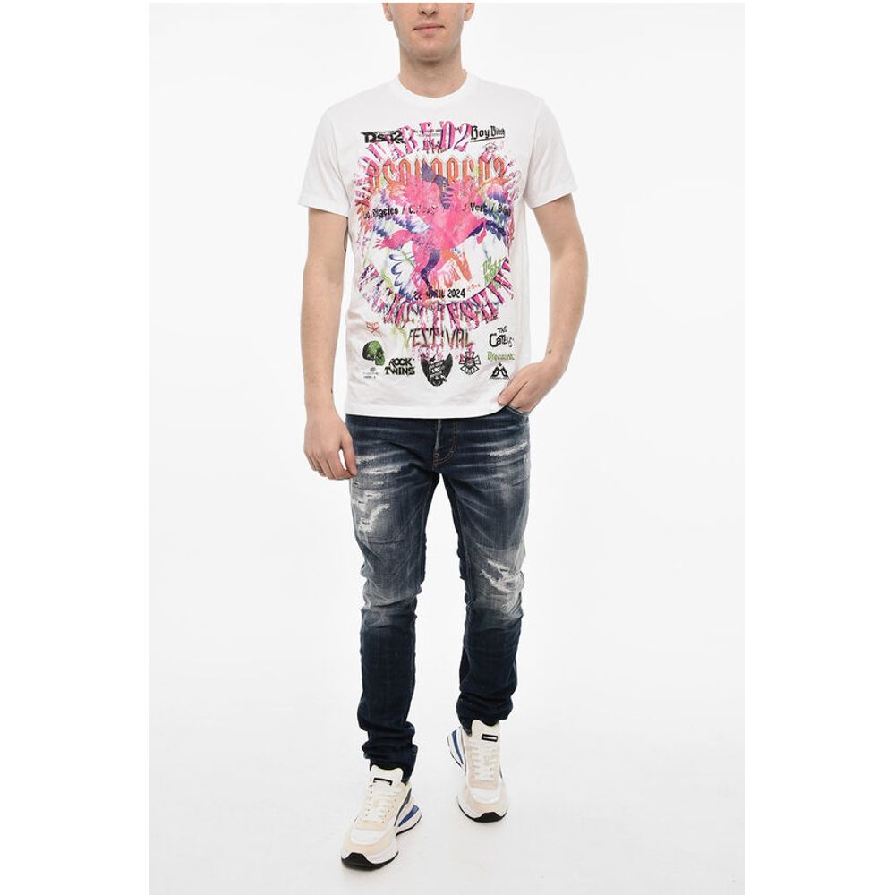 Dsquared² Printed Crew-neck T-shirt - Image 4