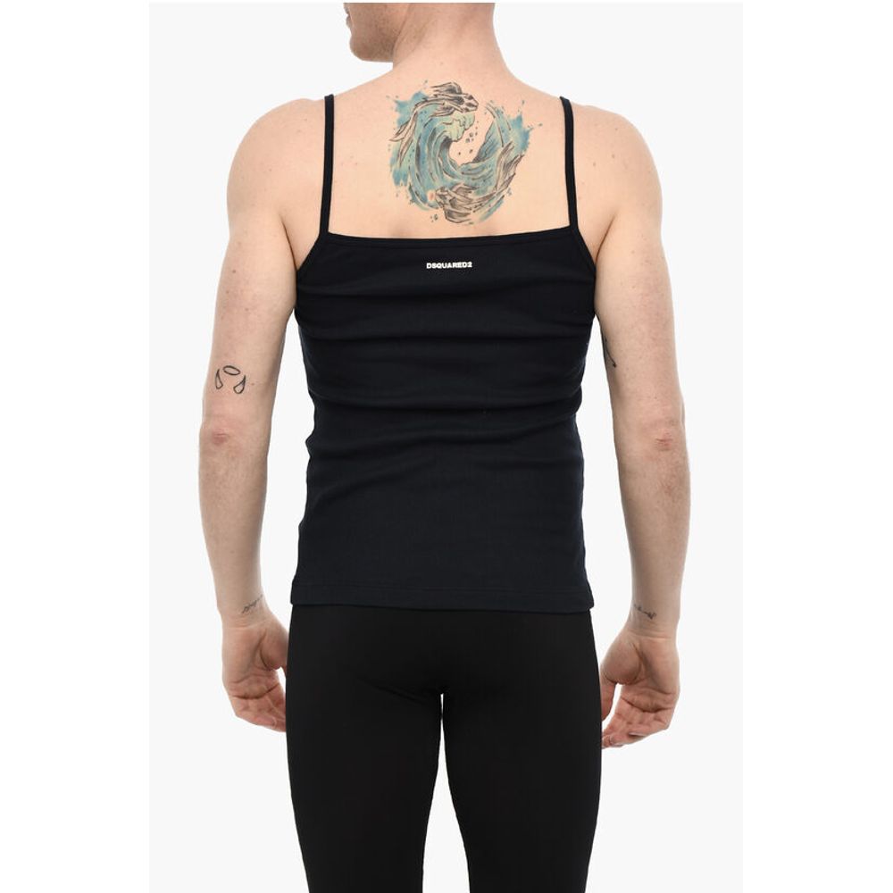 Dsquared² Ribbed Underwear Tank Top With Lace Detail - Image 2