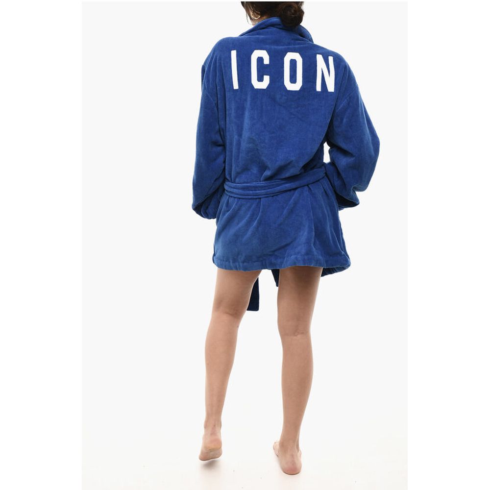 Dsquared² Cotton Terry ICON Bathrobe With Belt - Image 2