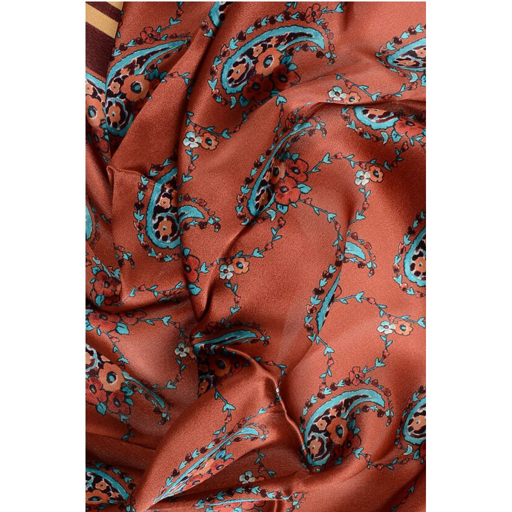 Dsquared² Silk Foulard with Floral Paisley Motif - Image 2