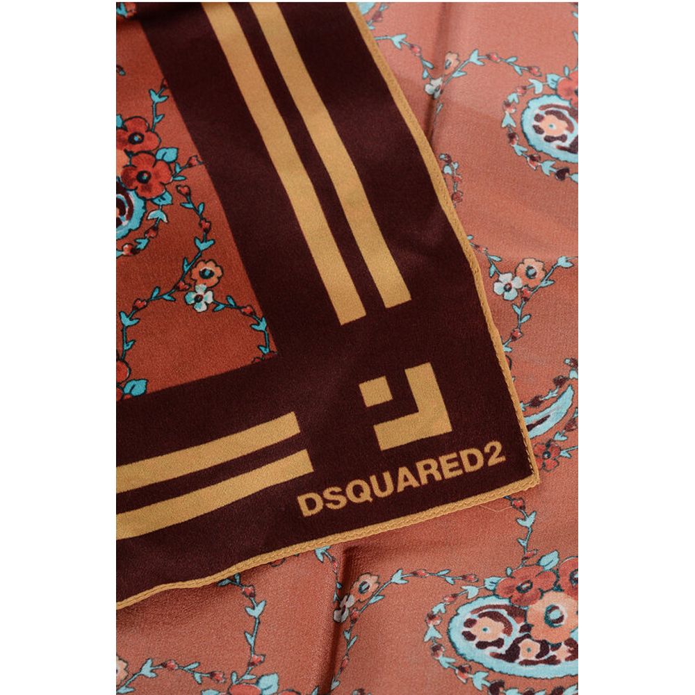 Dsquared² Silk Foulard with Floral Paisley Motif - Image 3
