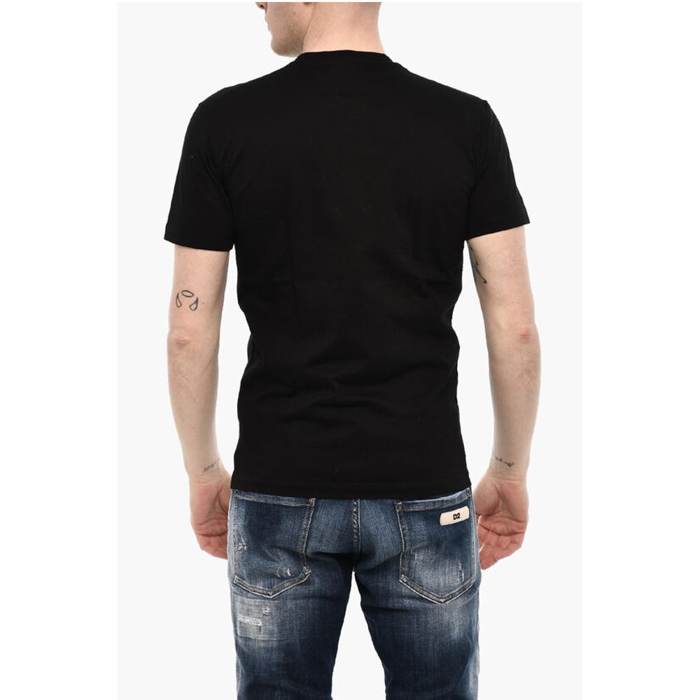 Dsquared² Cotton Crew-neck T-shirt with Frontal Maxi Print - Image 2