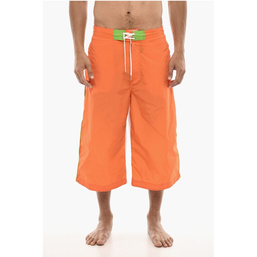 Dsquared² Extra-Long Swim Short with Contrasting Desing