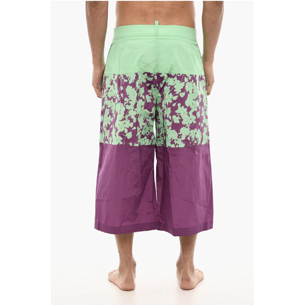 Dsquared² Extra-Long Swim Short with Floral Motif - Image 2