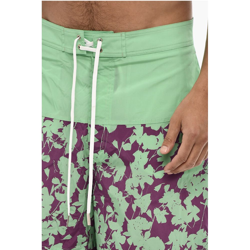 Dsquared² Extra-Long Swim Short with Floral Motif - Image 3