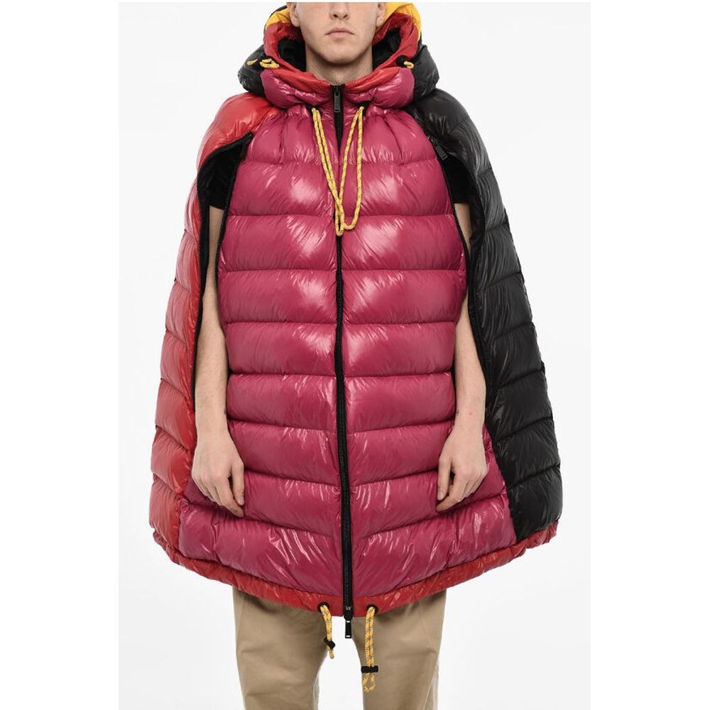 Dsquared² Down Jacket Cape With Logo Print