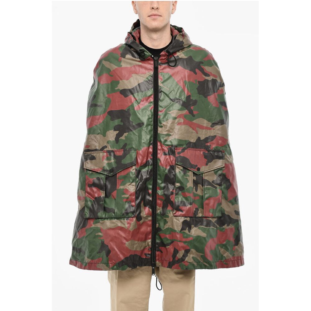 Dsquared² Zipped Closue Camouflage Motif Cape
