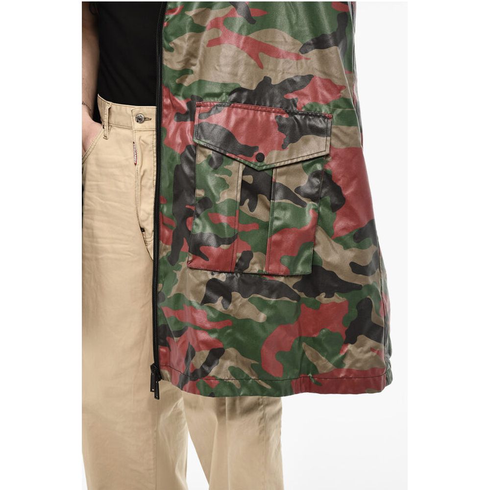 Dsquared² Zipped Closue Camouflage Motif Cape - Image 4