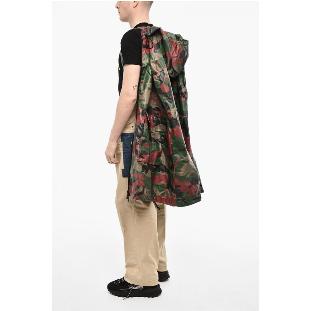 Dsquared² Zipped Closue Camouflage Motif Cape - Image 6