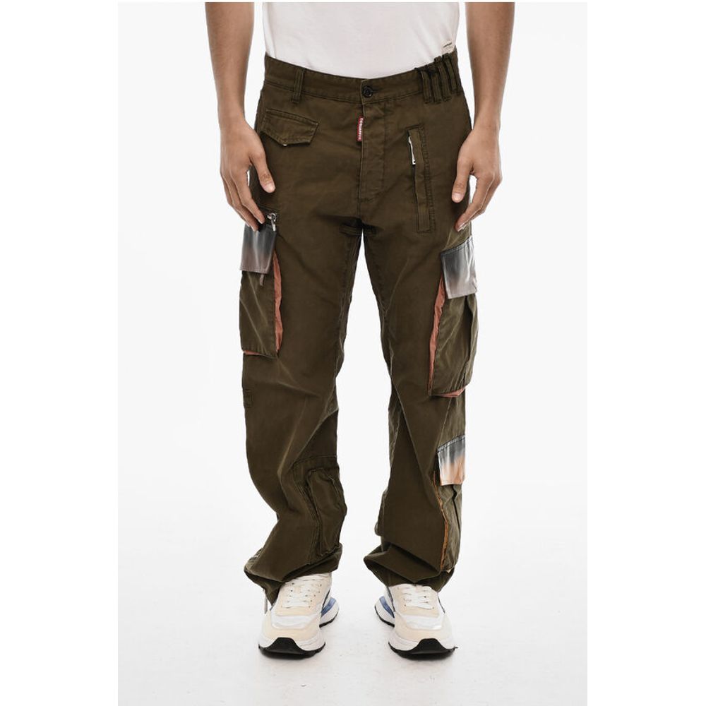 Dsquared² Cotton Cargo Pants with Coated Cotton Pockets