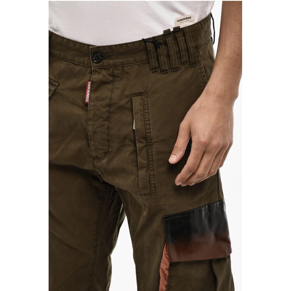 Dsquared² Cotton Cargo Pants with Coated Cotton Pockets - Image 3