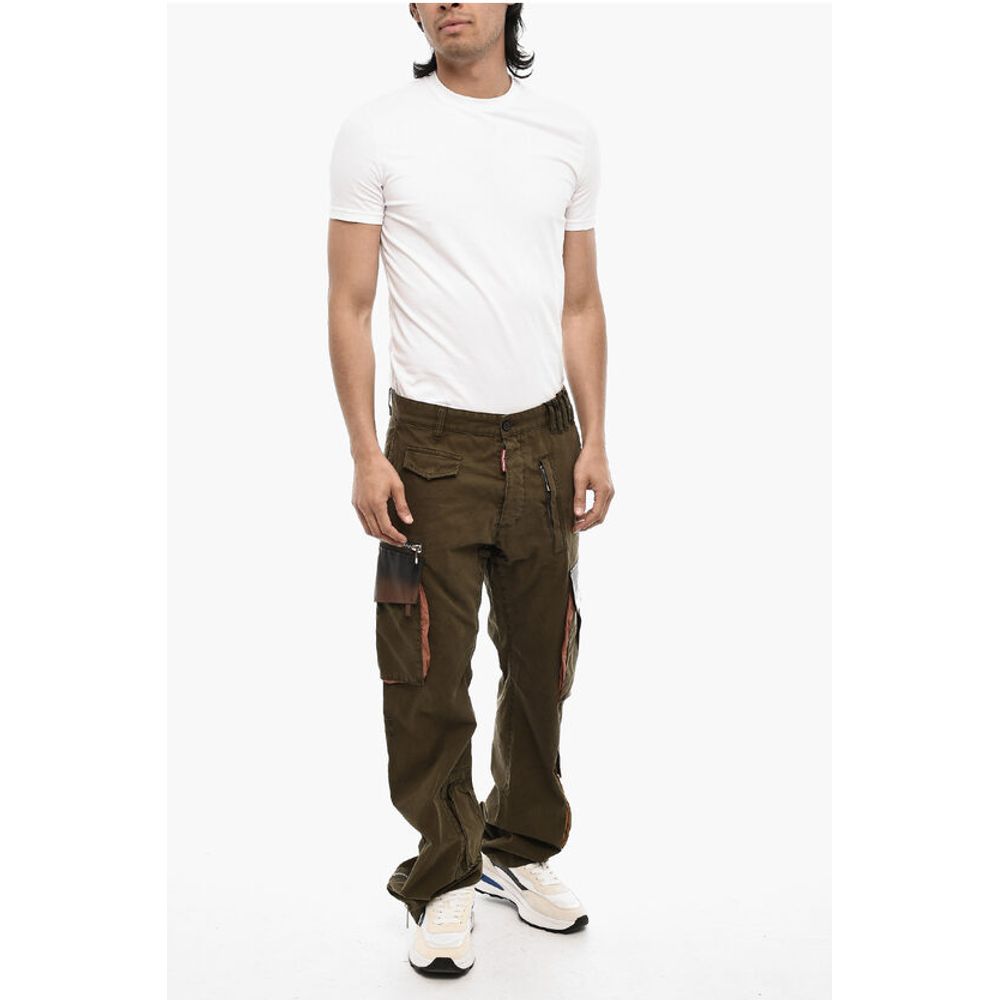 Dsquared² Cotton Cargo Pants with Coated Cotton Pockets - Image 4