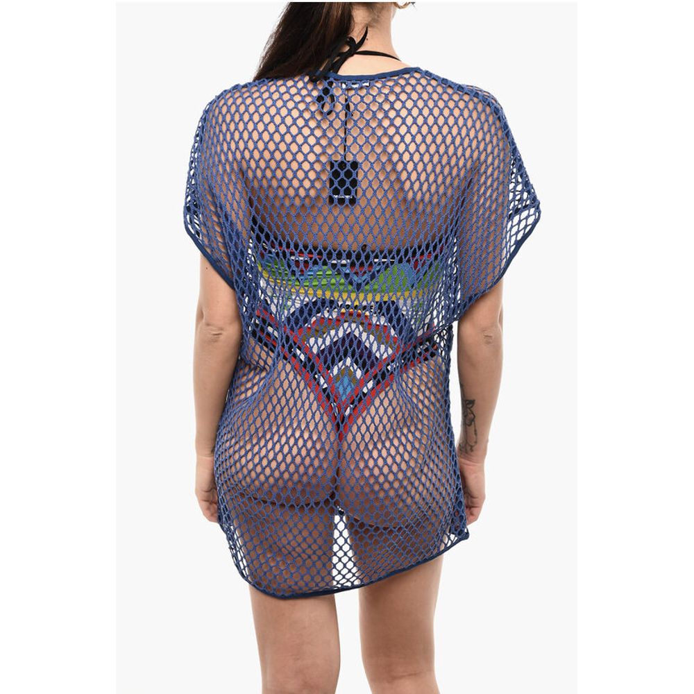 Dsquared² Solid Color Openwork Beach Cover-up Dress - Image 2