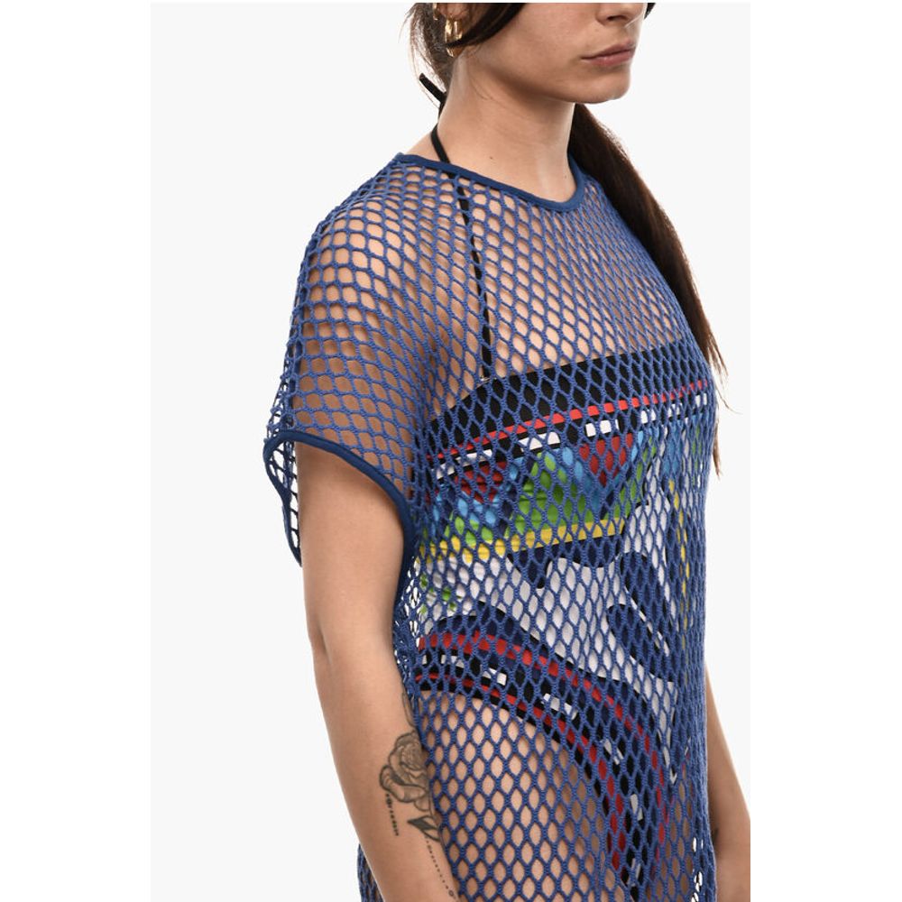 Dsquared² Solid Color Openwork Beach Cover-up Dress - Image 3