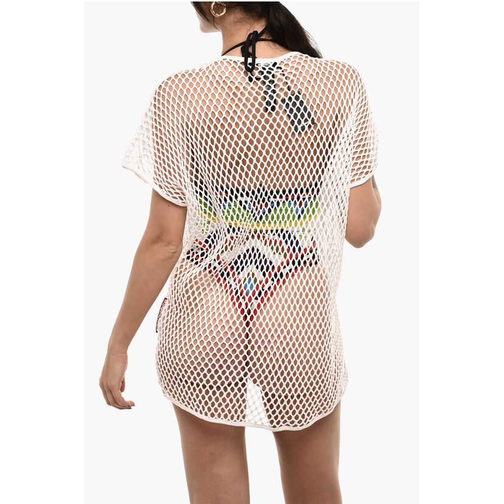 Dsquared² Solid Color Openwork Beach Cover-up Dress - Image 2