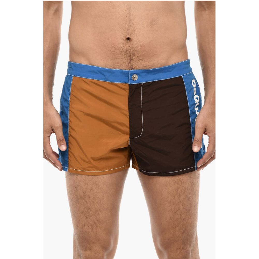 Dsquared² Color Block Swim Shorts with Side Logo