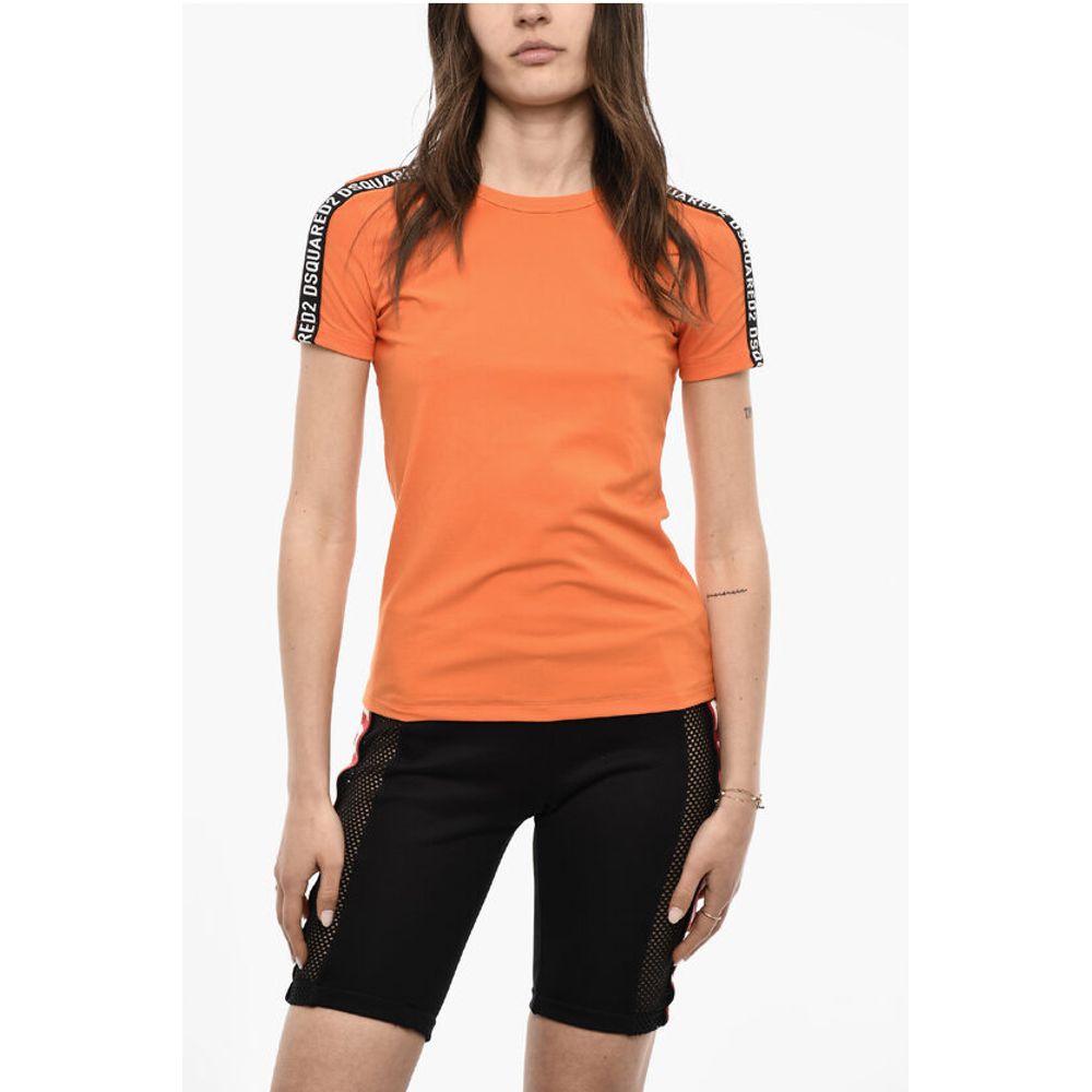 Dsquared² UNDERWEAR Solid Color T-shirt With Logoed Bands