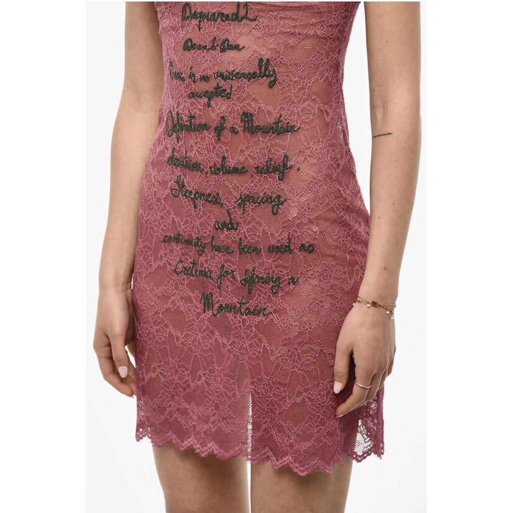 Dsquared² UNDERWEAR Embroidered Lace Slip Dress - Image 3