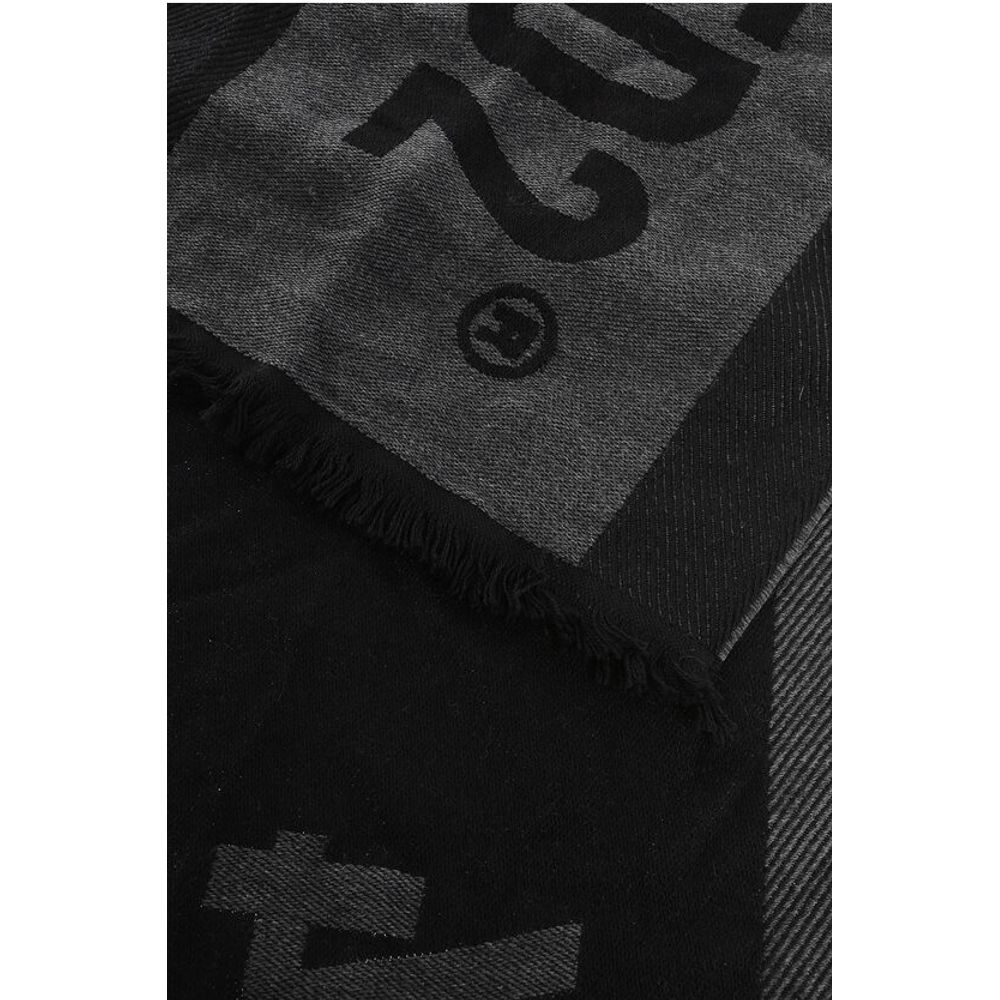 Dsquared² Two-Tone Wool Scarf with Maxi Logo - Image 3