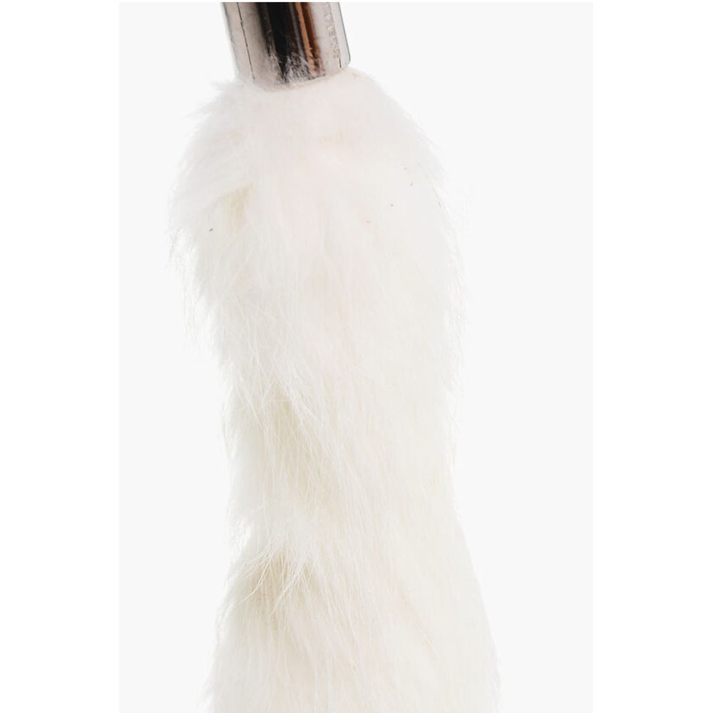 Dsquared² Metal Keyring with Real Fur Pendant - Image 3