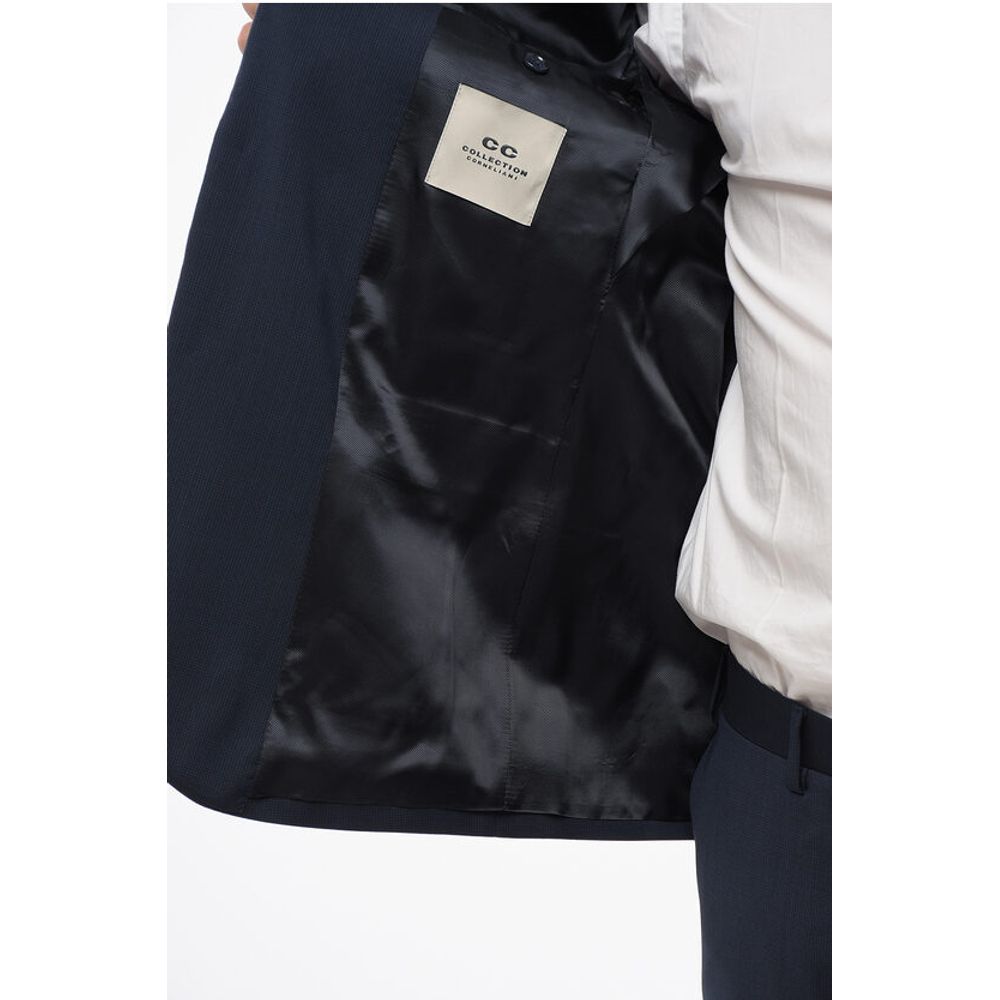 Corneliani CC COLLECTION Virgin Wool REFINED Suit with Micro Houndstoot - Image 6