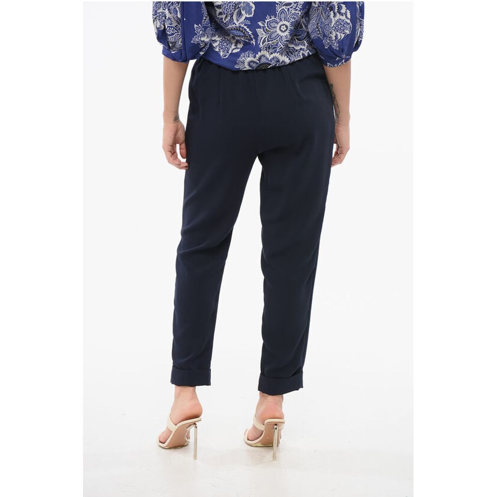 Parosh Slim Pants with Turn-up Hems - Image 2