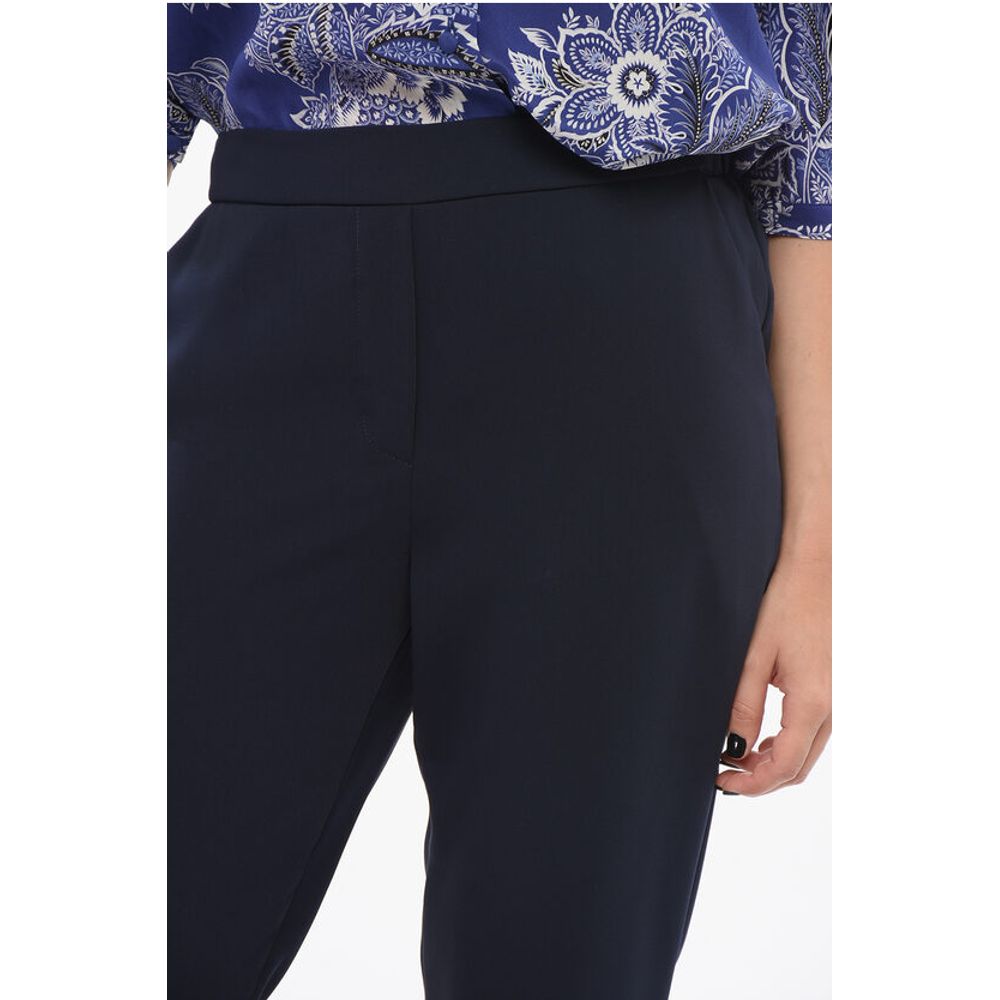 Parosh Slim Pants with Turn-up Hems - Image 3