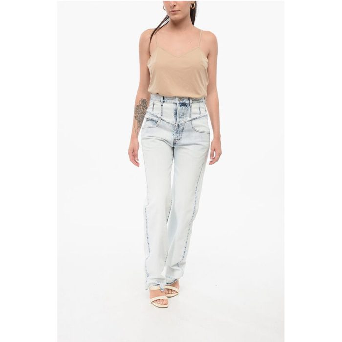 Isabel Marant Slim Fit NOEMIE Denims with Raw-cut Details 23cm - Image 4